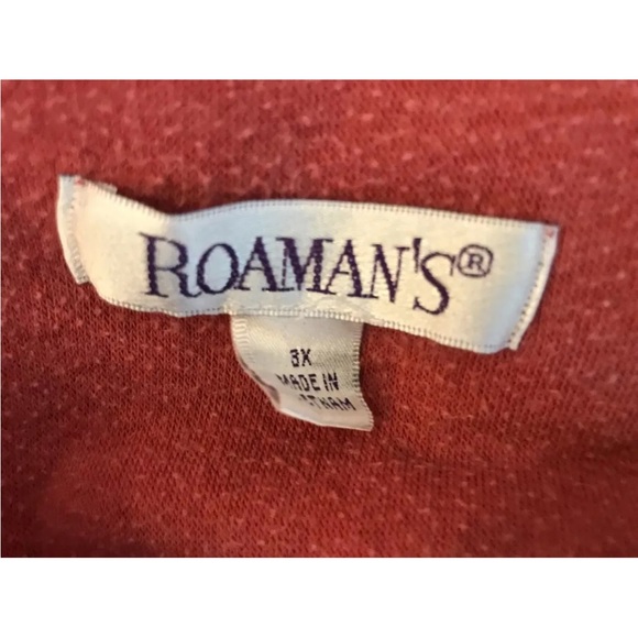 Roaman's Women Sweater Fleece Tunic Coral Boat Neck-PLUS SIZE 3X - Picture 7 of 7
